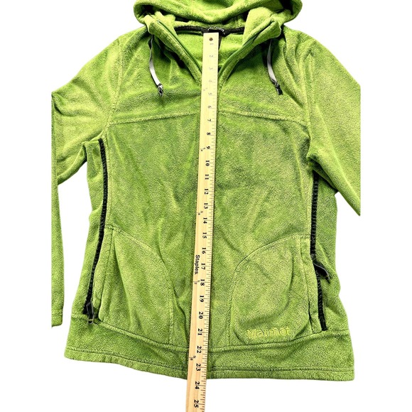Marmont Green running fleece hoodie size Medium - Picture 9 of 10